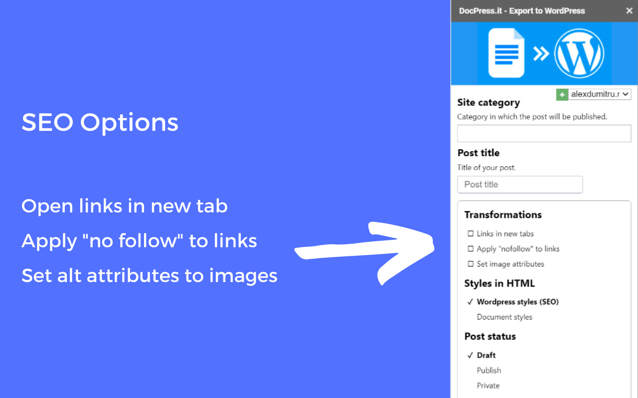 DocPress SEO options