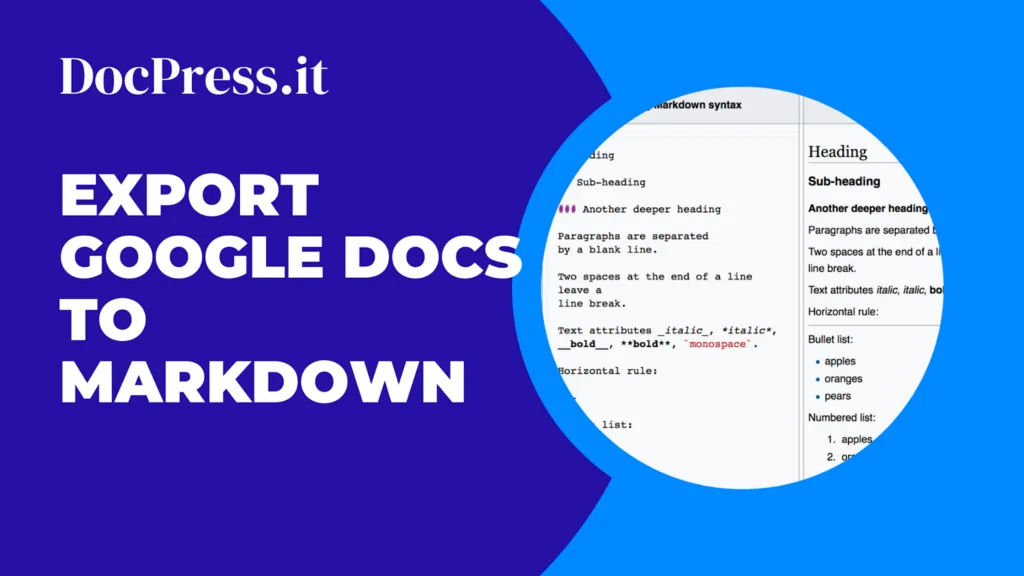 Export-Google Docs to markdown