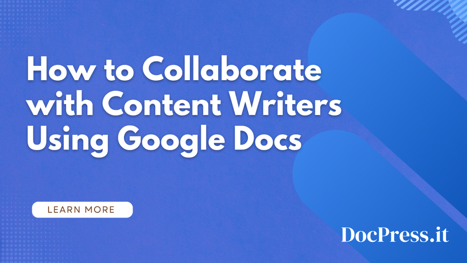 How to collaborate in google docs docpress
